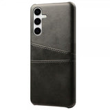 Samsung Galaxy S25 Plus -suojakuori, jossa kaksi korttipaikkaa, musta