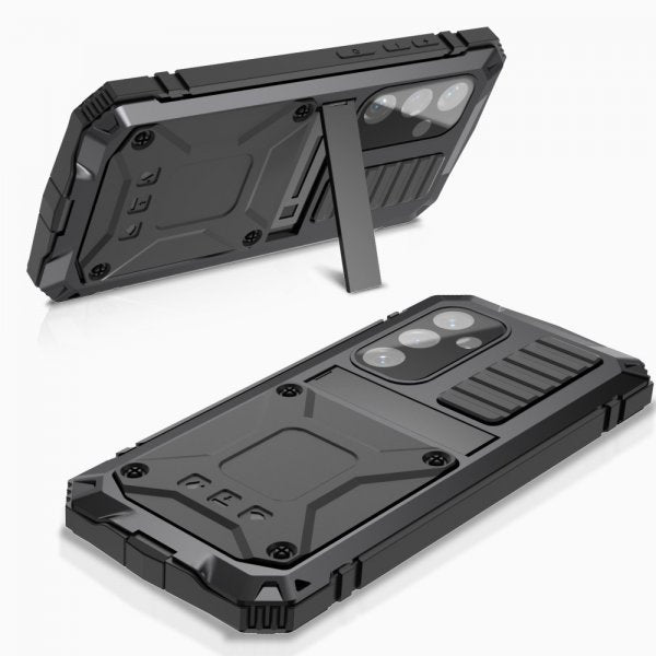 R-JUST Samsung Galaxy S25 Plus Kuori Metallinen Iskunkestävä Musta