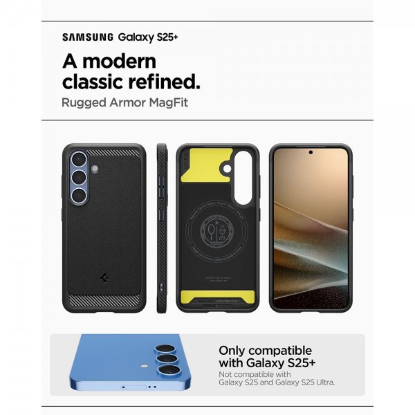Spigen Samsung Galaxy S25 Plus Kuori Rugged Armor MagFit Mattamusta