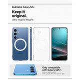 Spigen Samsung Galaxy S25 Plus Ultra Hybrid MagFit kirkas valkoinen kuori