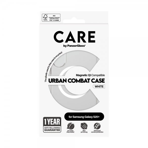 CARE by PanzerGlass Samsung Galaxy S25 Plus Kuori Urban Combat MagSafe Valkoinen