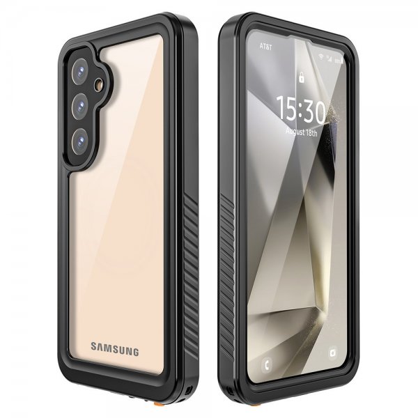 Redpepper Samsung Galaxy S25 Plus -vedenkestävä IP68-suojakuori, musta