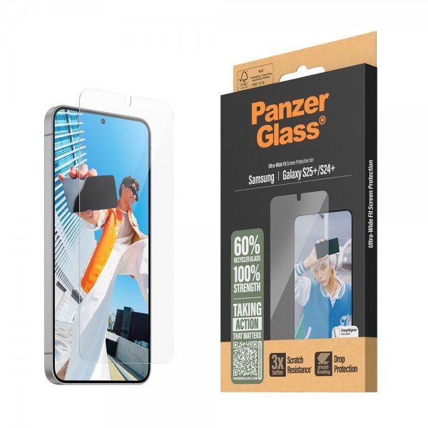 PanzerGlass Samsung Galaxy S24 Plus/Galaxy S25 Plus näytönsuoja Ultra-Wide Fit EasyAligner