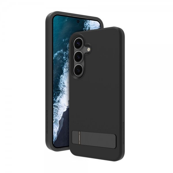 dbramante1928 Samsung Galaxy S25 Suojakuori Iceland Pro Qi2 Jalustalla Musta
