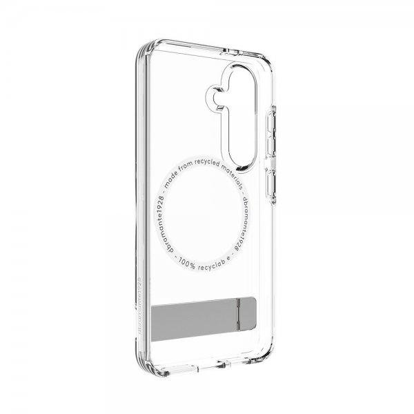 dbramante1928 Samsung Galaxy S25 Kuori Iceland Pro Qi2 Kickstand Läpinäkyvä