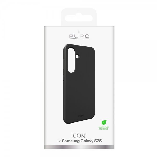 Puro Samsung Galaxy S25 Kuori Icon Musta