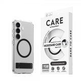 CARE by PanzerGlass Samsung Galaxy S25 -kuori jalustalla MagSafe musta