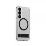 CARE by PanzerGlass Samsung Galaxy S25 -kuori jalustalla MagSafe musta