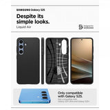 Spigen Samsung Galaxy S25 Suojakuori Liquid Air Mattamusta