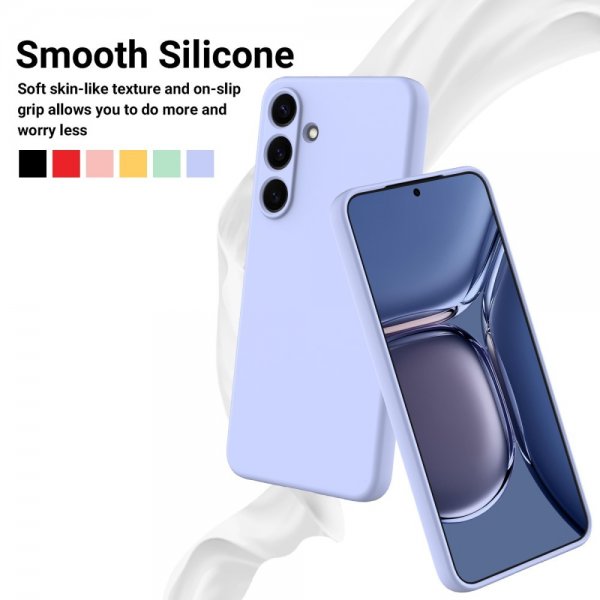 Samsung Galaxy S25 Kuori Hihnalla Silikoni Violetti