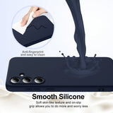 Samsung Galaxy S25 -suojakuori hihnalla, silikoni, MagSafe, tummansininen