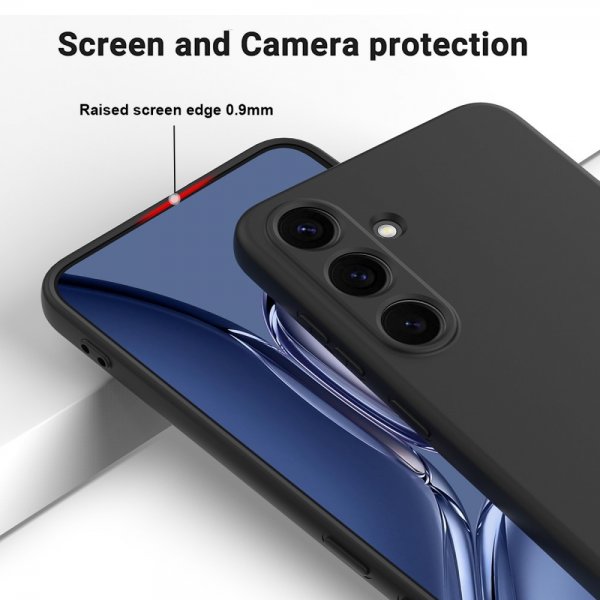 Samsung Galaxy S25 Kuori Strap Silikoni Musta