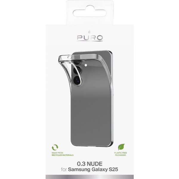 Puro Samsung Galaxy S25 -kuori, läpinäkyvä (Nude)