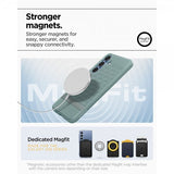 Spigen Samsung Galaxy S25 -suojakuori Parallax MagFit Sage Green
