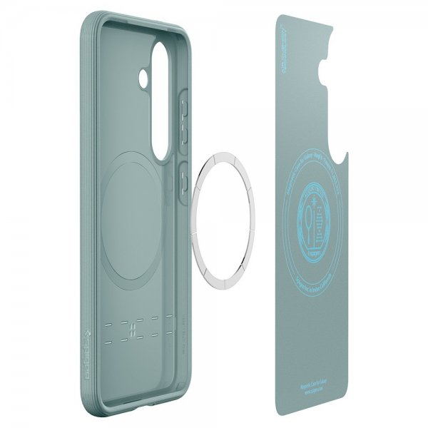 Spigen Samsung Galaxy S25 -suojakuori Parallax MagFit Sage Green