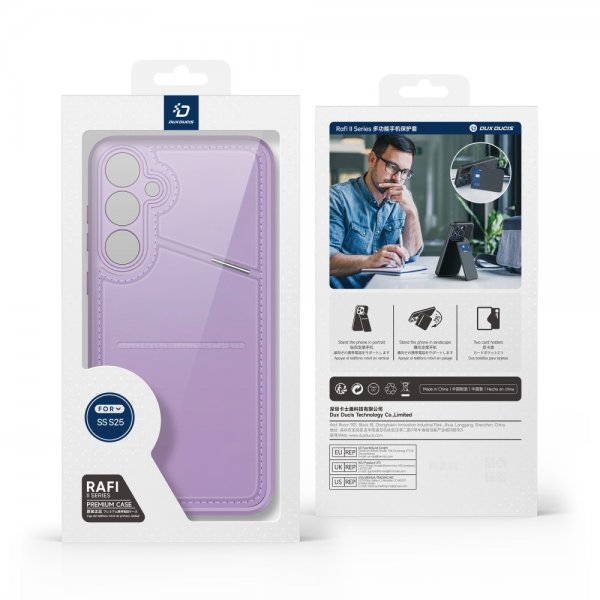 Dux Ducis Samsung Galaxy S25 -suojakuori, Rafi II Series MagSafe, liila