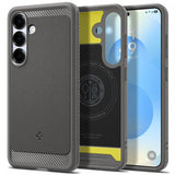 Spigen Samsung Galaxy S25 -kuori, Rugged Armor MagFit, Marble Gray