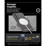 Spigen Samsung Galaxy S25 -kuori, Rugged Armor MagFit, Marble Gray