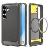 Spigen Samsung Galaxy S25 -kuori, Rugged Armor MagFit, Marble Gray