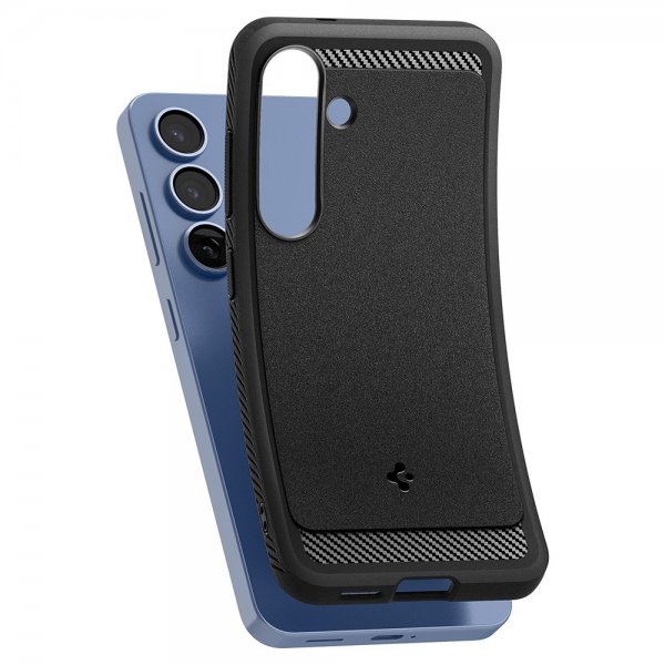 Spigen Samsung Galaxy S25 -suojakuori Rugged Armor MagFit Matte Black