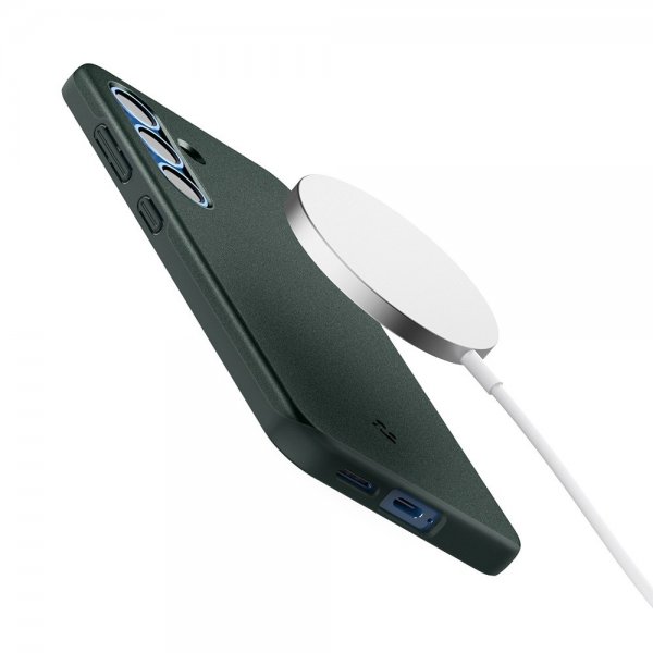 Spigen Samsung Galaxy S25 -kuori Thin Fit MagFit Abyss Green