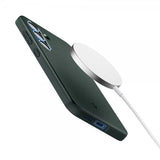 Spigen Samsung Galaxy S25 -kuori Thin Fit MagFit Abyss Green
