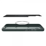 Spigen Samsung Galaxy S25 -kuori Thin Fit MagFit Abyss Green