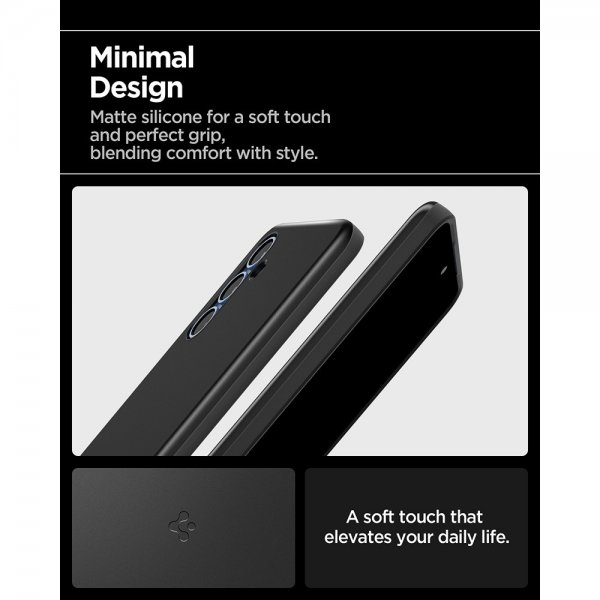 Spigen Samsung Galaxy S25 -kuori, Thin Fit MagFit, musta