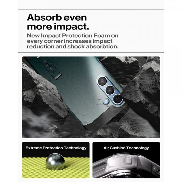 Spigen Samsung Galaxy S25 -suojakuori Tough Armor MagFit Abyss Green