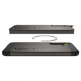 Spigen Samsung Galaxy S25 -suojakuori Tough Armor MagFit Gunmetal