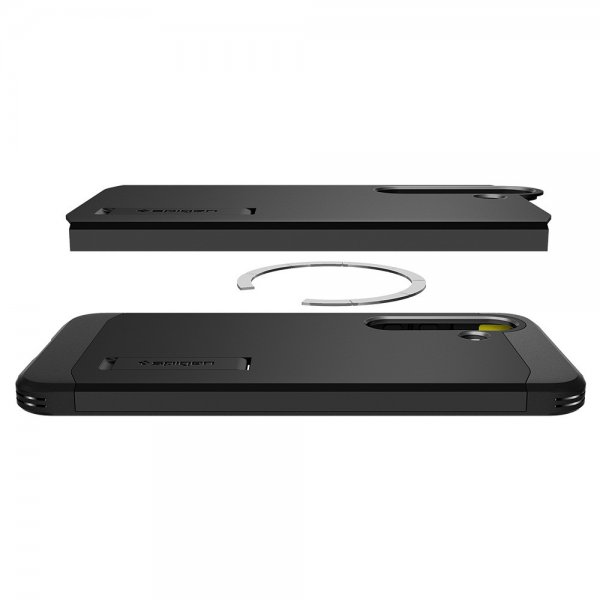 Spigen Samsung Galaxy S25 -kuori Tough Armor MagFit, musta