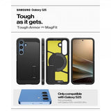 Spigen Samsung Galaxy S25 -kuori Tough Armor MagFit, musta