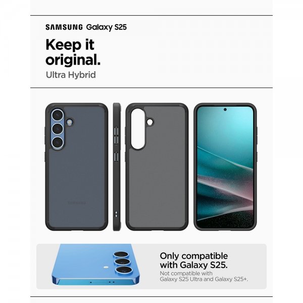 Spigen Samsung Galaxy S25 -suojakuori Ultra Hybrid Frost Black