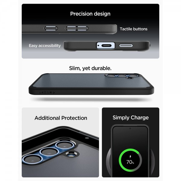 Spigen Samsung Galaxy S25 -suojakuori Ultra Hybrid Frost Black