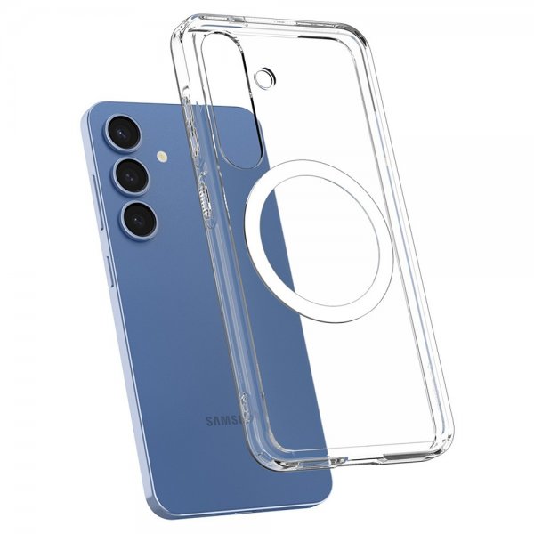Spigen Samsung Galaxy S25 -suojakuori Ultra Hybrid MagFit kirkas valkoinen