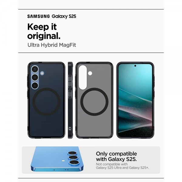 Spigen Samsung Galaxy S25 Suojakuori Ultra Hybrid MagFit Frost Black