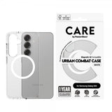 CARE by PanzerGlass Samsung Galaxy S25 -suojakuori Urban Combat MagSafe, valkoinen