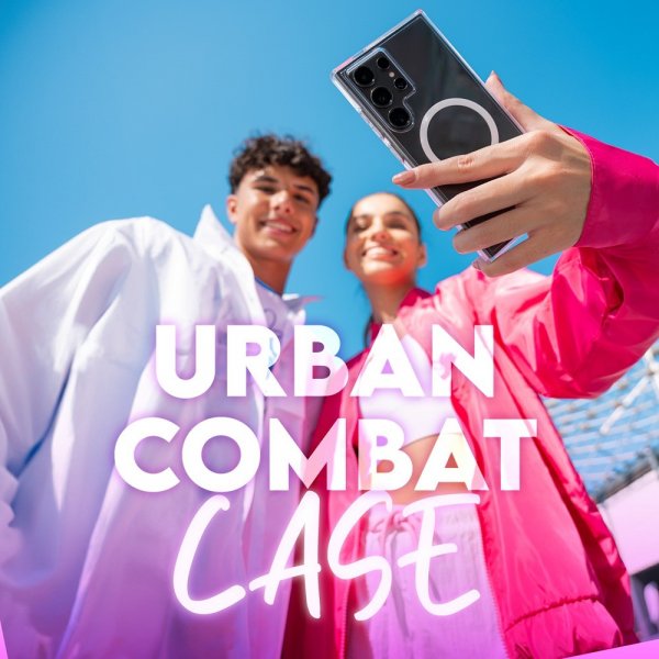 CARE by PanzerGlass Samsung Galaxy S25 -suojakuori Urban Combat MagSafe, valkoinen