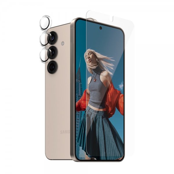 PanzerGlass Samsung Galaxy S25 -näytönsuoja ja kameran suojalasi 2-in-1-paketti