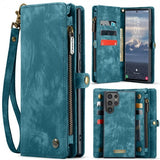 CaseMe Samsung Galaxy S25 Ultra -kotelo 008 Series, irrotettava kuori, sininen