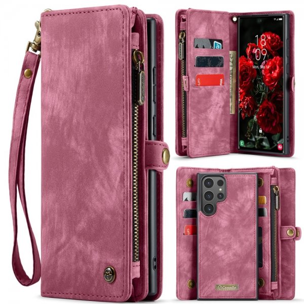 CaseMe Samsung Galaxy S25 Ultra Kotelo 008 Series Irrotettava Kuori Punainen