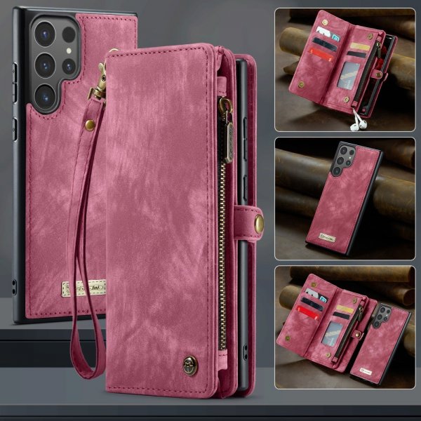 CaseMe Samsung Galaxy S25 Ultra Kotelo 008 Series Irrotettava Kuori Punainen