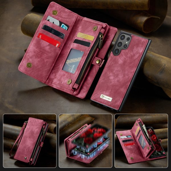 CaseMe Samsung Galaxy S25 Ultra Kotelo 008 Series Irrotettava Kuori Punainen