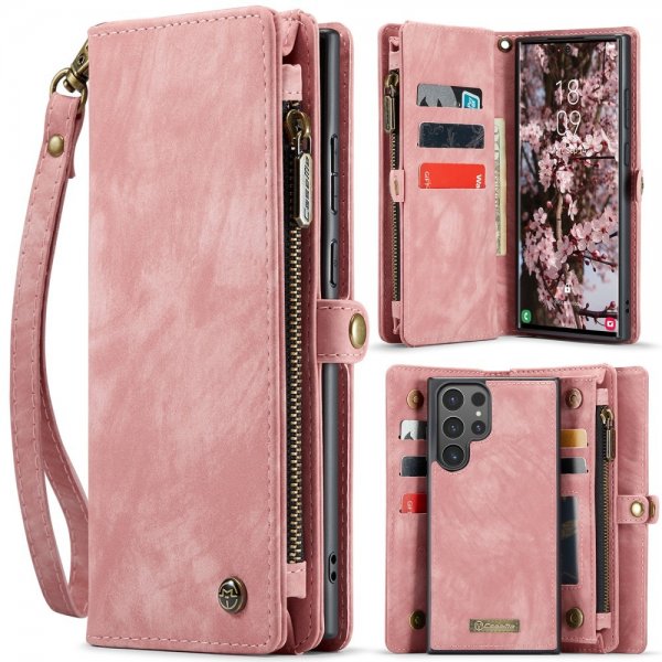 CaseMe Samsung Galaxy S25 Ultra Kotelo 008 Series Irrotettava Kuori Pinkki