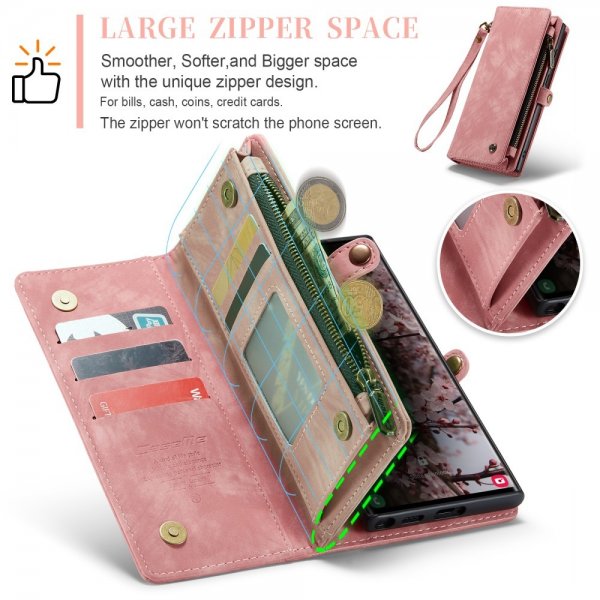CaseMe Samsung Galaxy S25 Ultra Kotelo 008 Series Irrotettava Kuori Pinkki