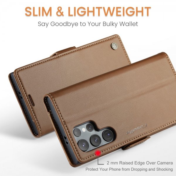 CaseMe Samsung Galaxy S25 Ultra Kotelo 023 Series Ruskea