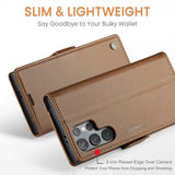CaseMe Samsung Galaxy S25 Ultra Kotelo 023 Series Ruskea