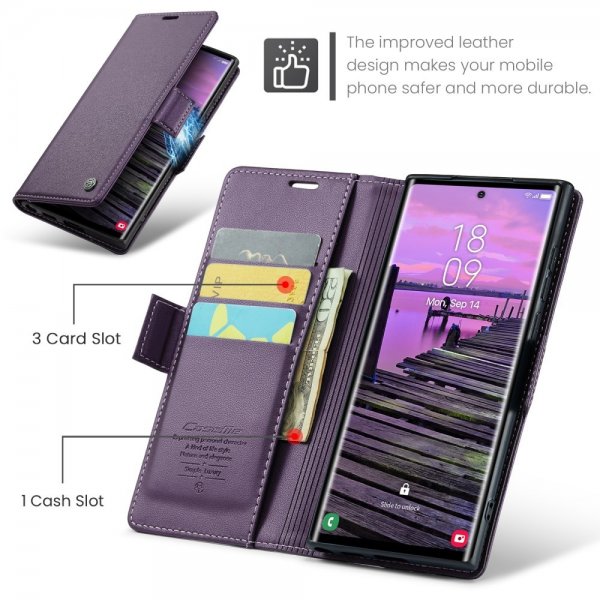 CaseMe Samsung Galaxy S25 Ultra Kotelo 023 Series Violetti