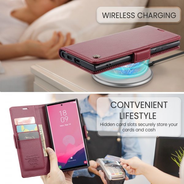 CaseMe Samsung Galaxy S25 Ultra -kotelo, 023 Series, punainen