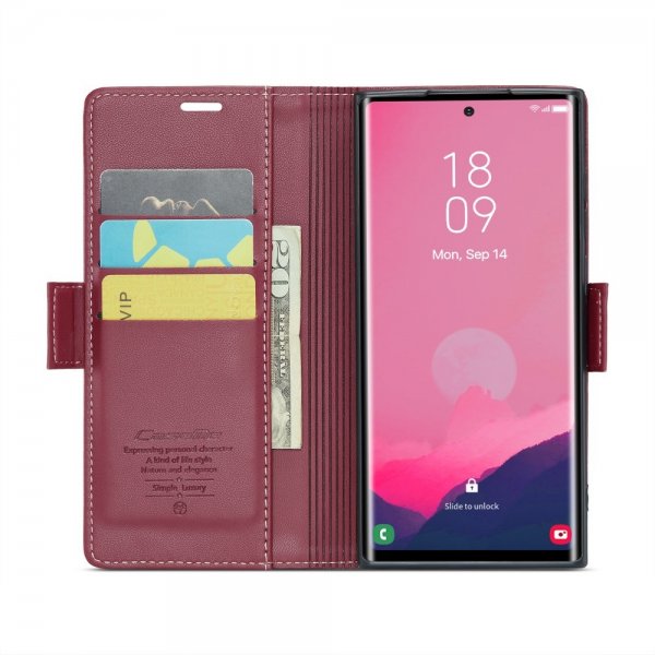 CaseMe Samsung Galaxy S25 Ultra -kotelo, 023 Series, punainen